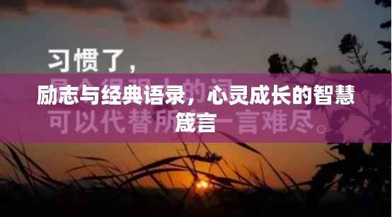励志与经典语录,心灵成长的智慧箴言
