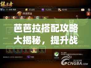 芭芭拉搭配攻略大揭秘,提升战斗效能的秘籍!
